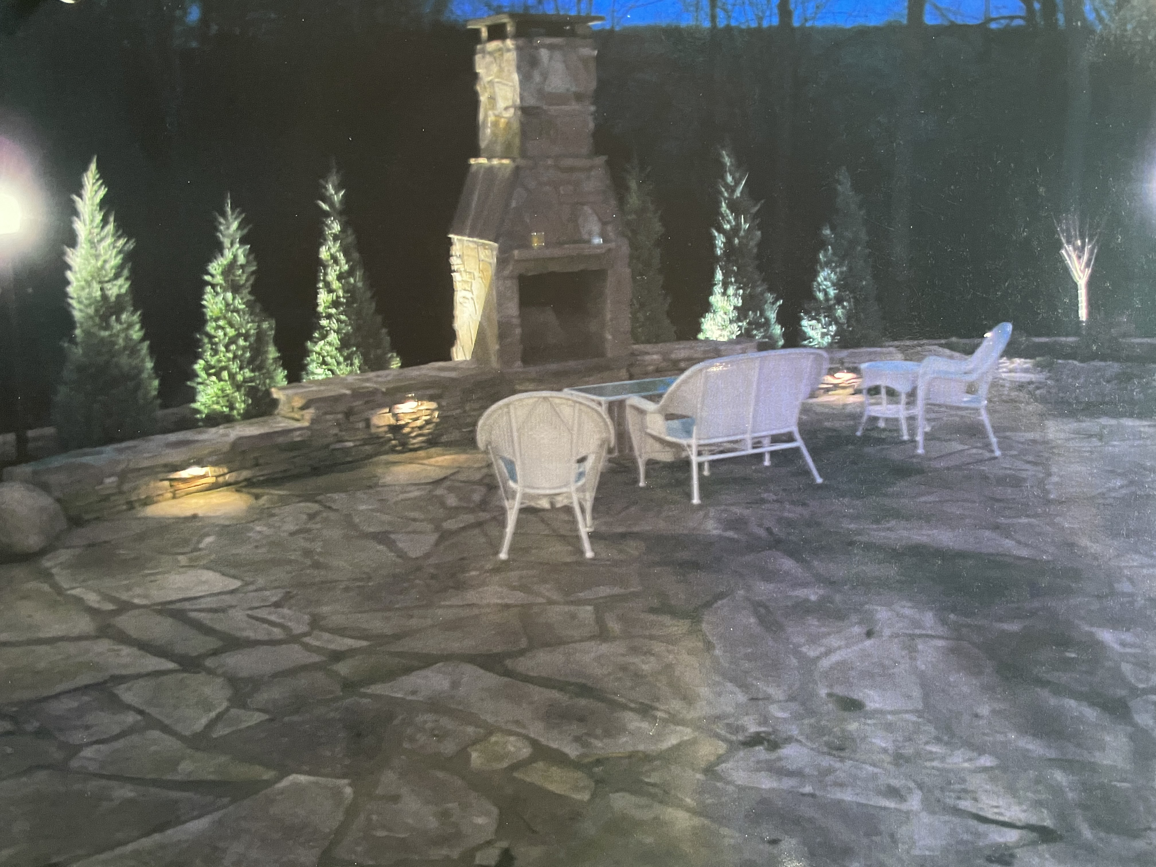 LED Lighting - Flagstone Patio